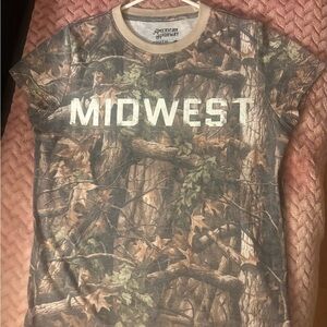 American Fighter Midwest Camouflage T-Shirt - Brown and Green